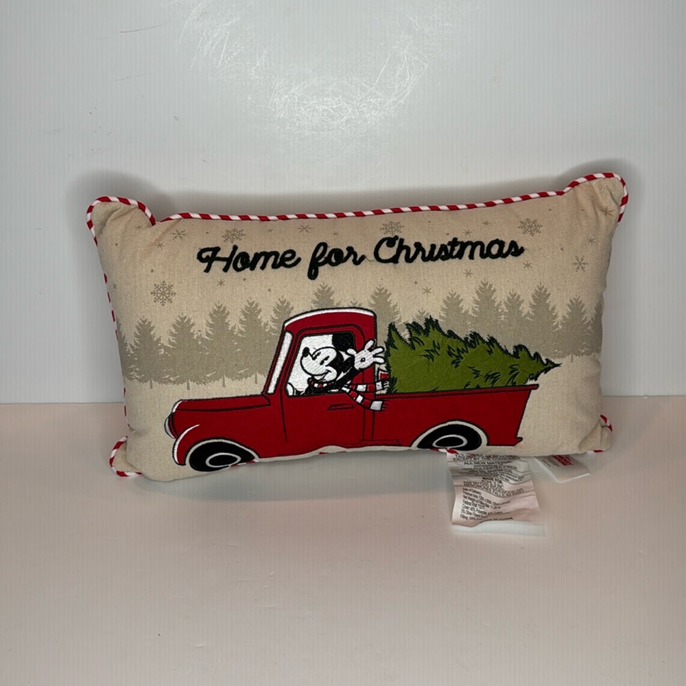 Disney Mickey Mouse holiday pillow